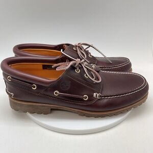 Timberland‎ Sneakers Mens 13 Handsewn Boat Shoes 3-Eye Classic Burgundy Preppy